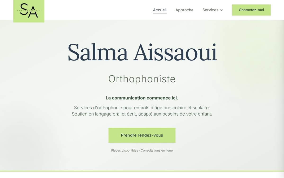 Salma Aissaoui — Orthophoniste